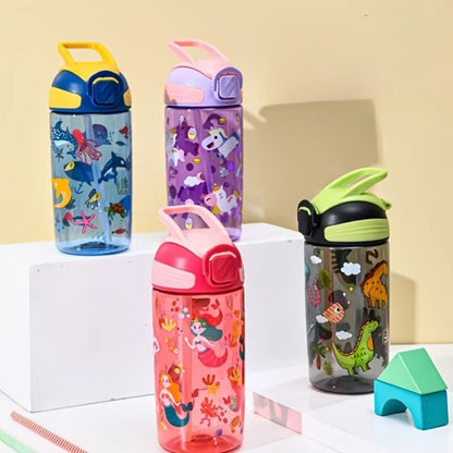 20oz Dinosaur PC Plastic Water Bottle with Handle Inviteck