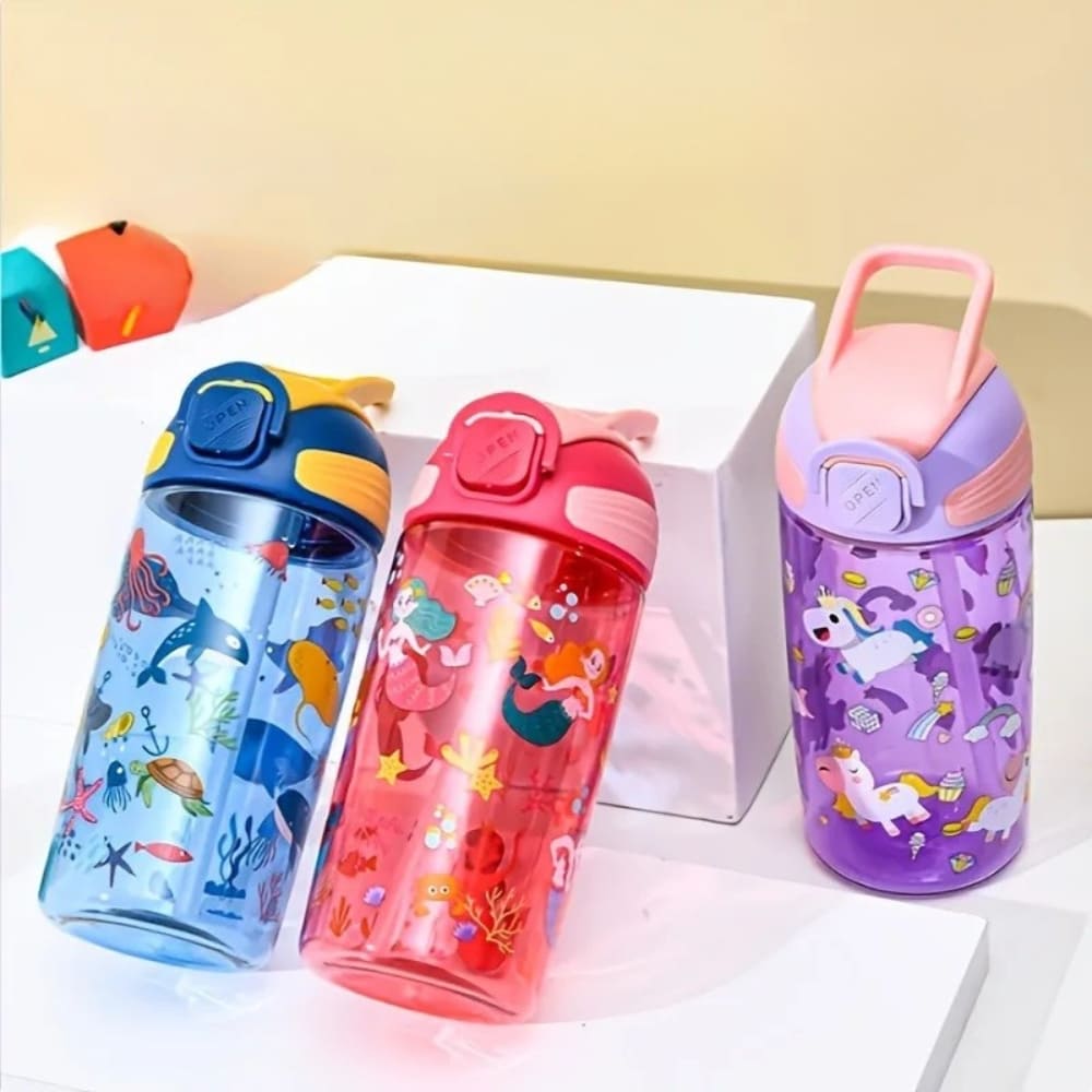 20oz Dinosaur PC Plastic Water Bottle with Handle Inviteck