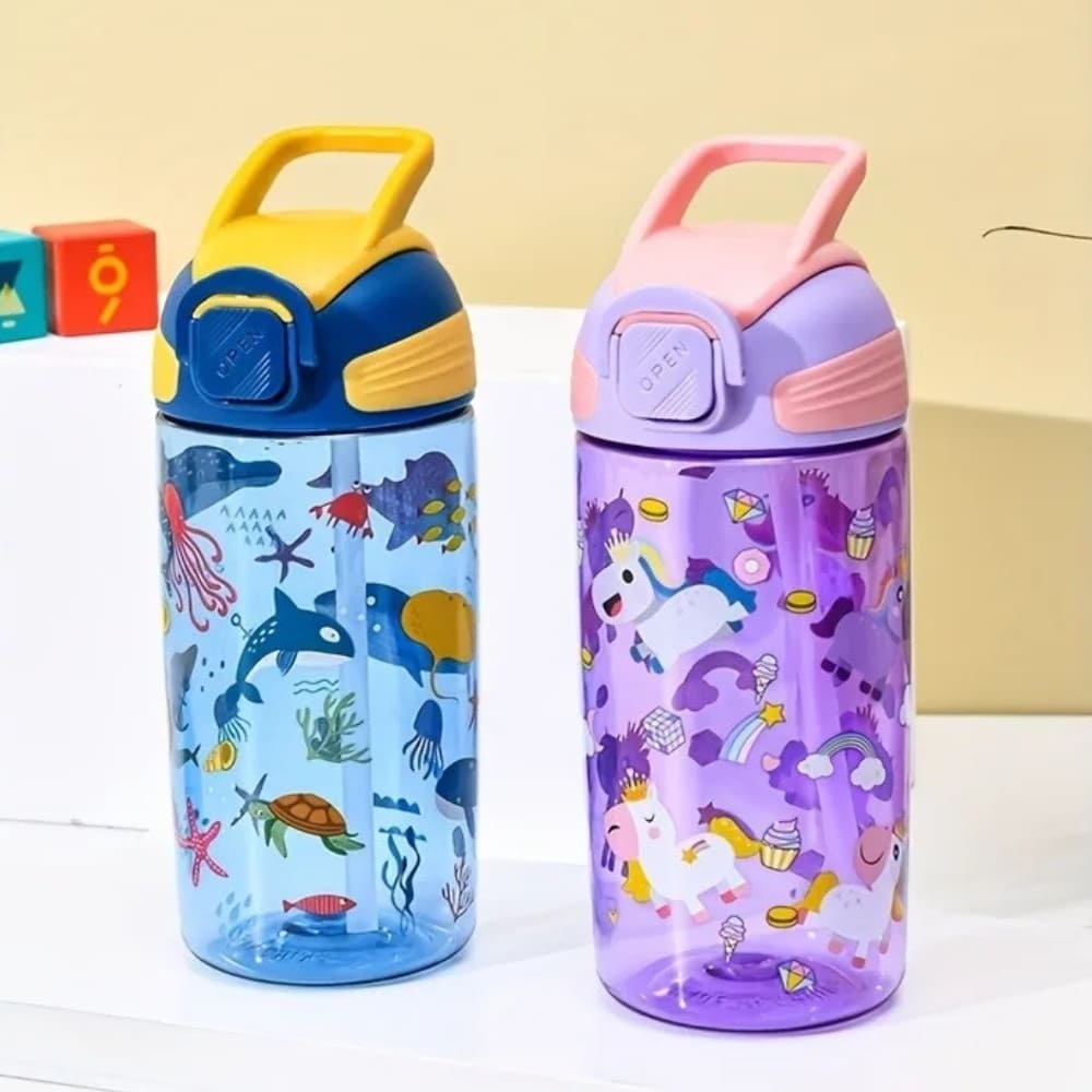 20oz Dinosaur PC Plastic Water Bottle with Handle Inviteck