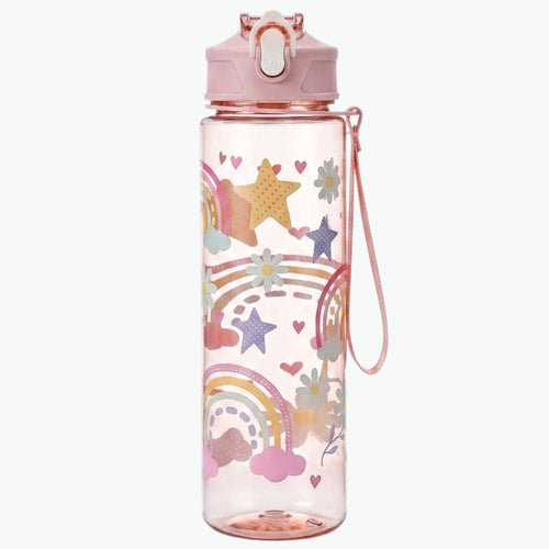25.4oz Kids Water Bottle with Straw Portable Leak-Resistant Inviteck