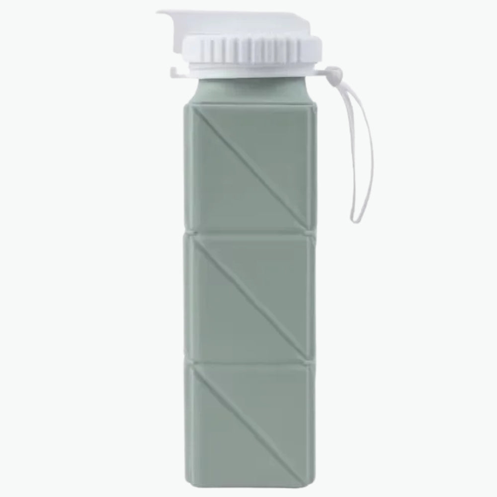 21oz Square Silicone Foldable Water Bottle Inviteck