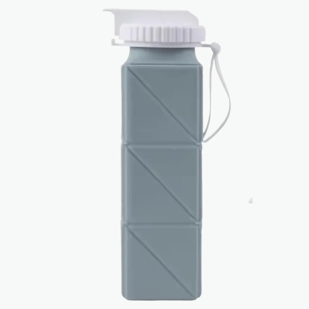 21oz Square Silicone Foldable Water Bottle Inviteck