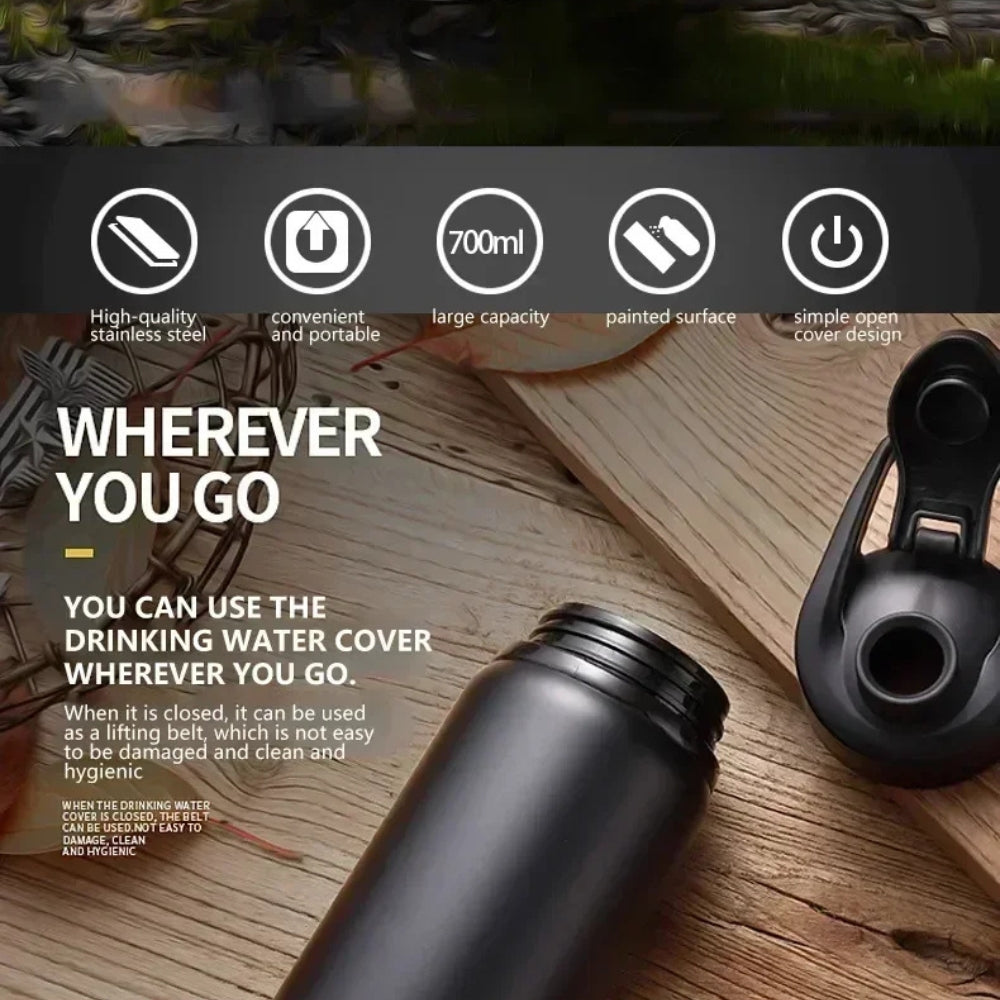 20oz Stainless Steel Bicycle Water Bottle Portable Sports Inviteck