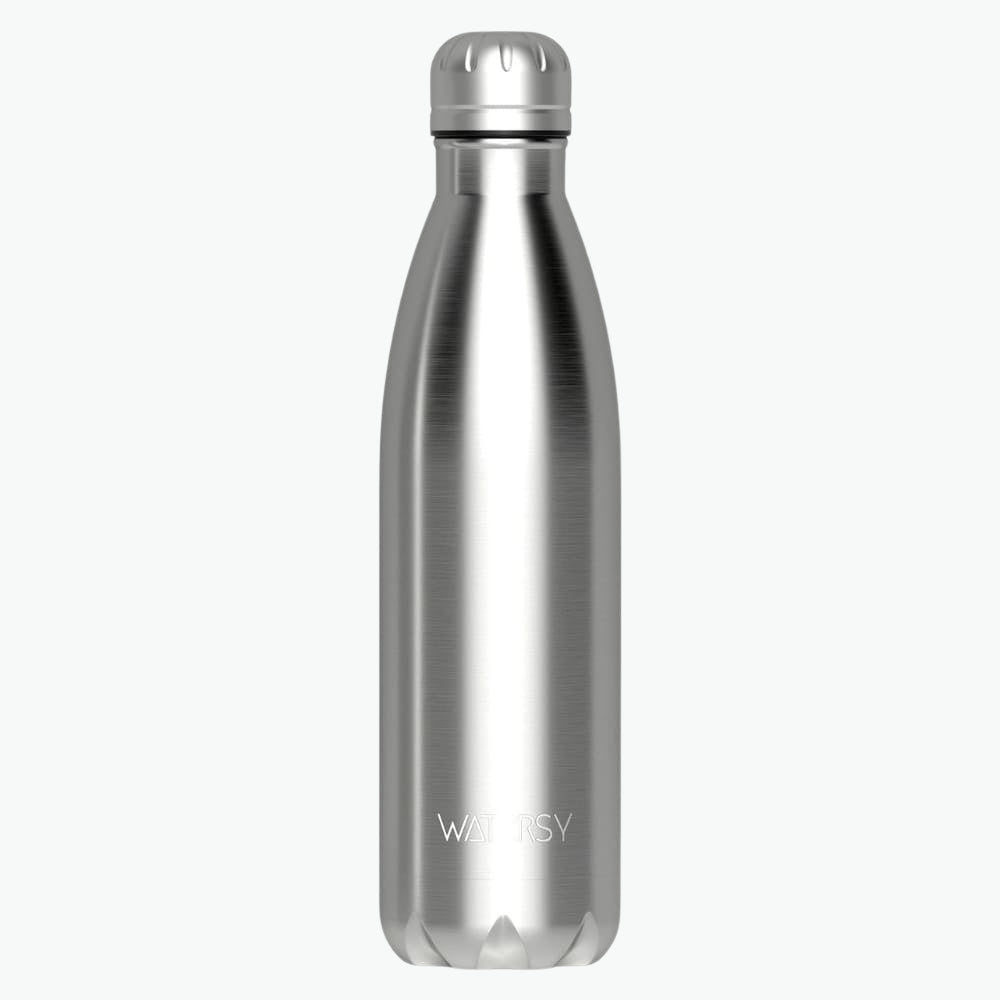 WATERSY Insulated Stainless Steel Water Bottle 17 oz – Vacuum Flask, Leak-Proof