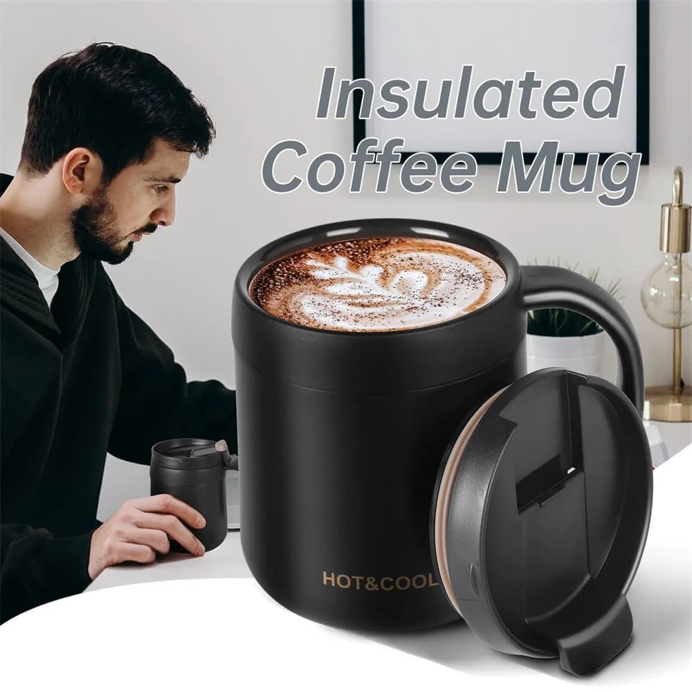 11.8oz Stainless Steel Insulated Coffee Mug with Handle Inviteck