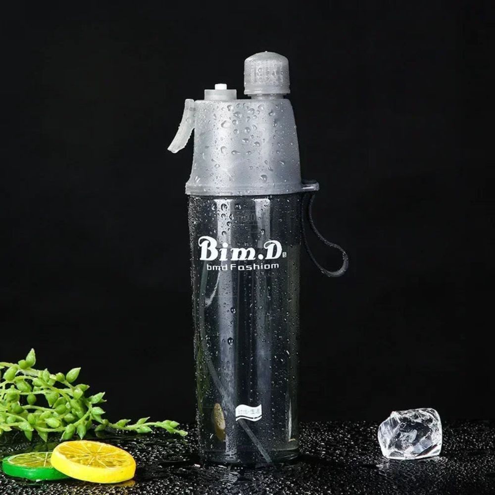 BimD 2-in-1 Spray Water Bottle – Portable Cooling Mug for Sports