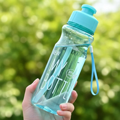 18.6oz Transparent PET Plastic Water Bottle with Flip Lid Inviteck