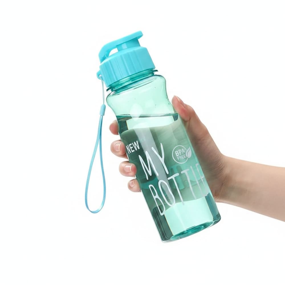 18.6oz Transparent PET Plastic Water Bottle with Flip Lid Inviteck